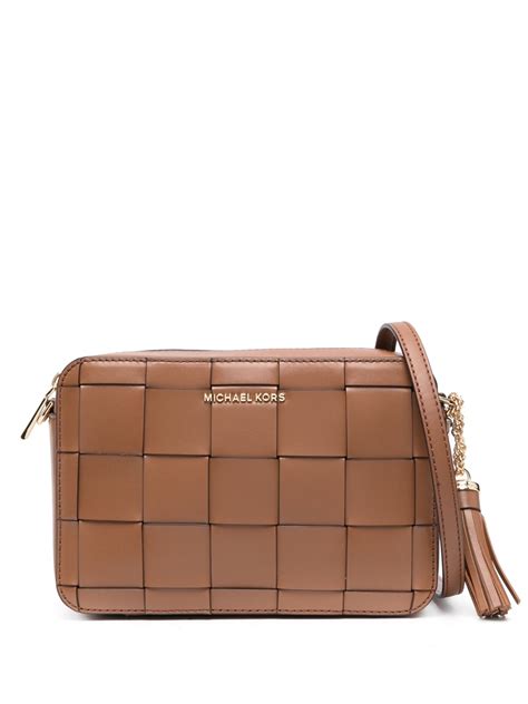 Michael Kors woven crossbody bag